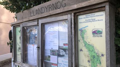 Llandyrnog village noticeboard