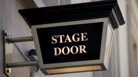 Theatre stage door sign