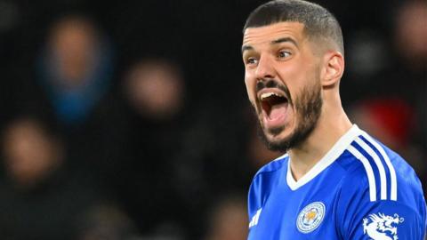 Conor Coady in action for Leicester City