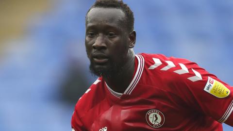 Famara Diedhiou in action for Bristol City