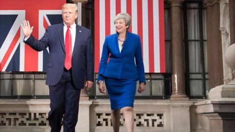 Donald Trump and Theresa May