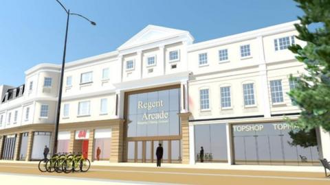 An artist's impression of the new Regent Arcade entrance
