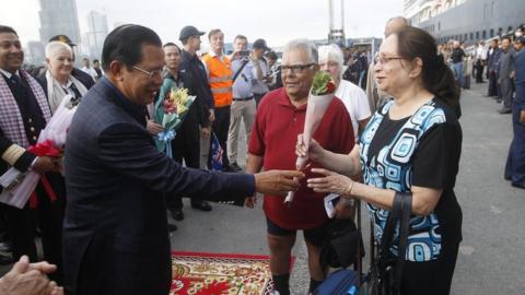 Passengers released from the MS Westerdam cruise ship in Cambodia