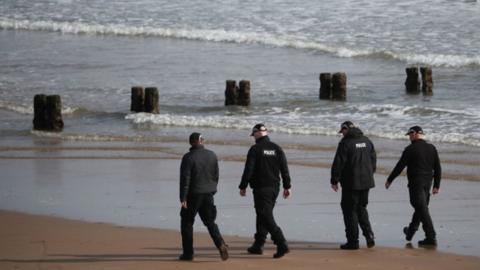 Police at Aberdeen beach