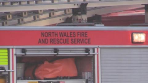 North Wales Fire and Recue Service fire engine