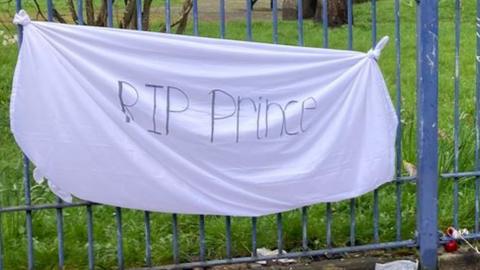 Tributes to Prince Walker-Ayeni at Millenium Park in Moss Side