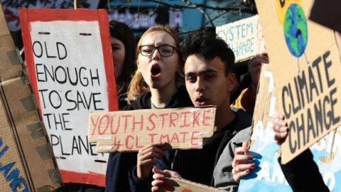 Students protest in Brigton