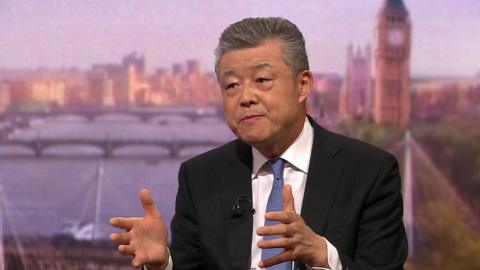 Chinese Ambassador Liu Xiaoming talks to the BBC