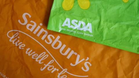 Sainbury's and Asda carrier bags