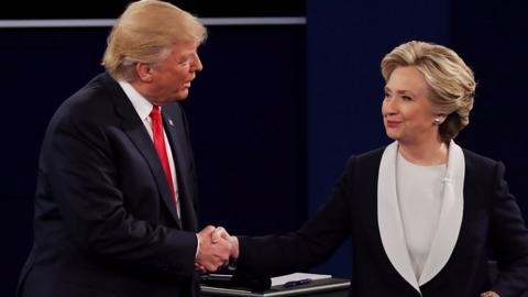 Donald Trump and Hillary Clinton at debate