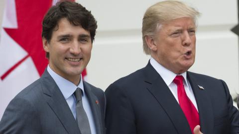 Justin Trudeau and Donald Trump