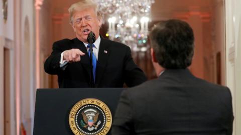 President Donald Trump and journalist Jim Acosta