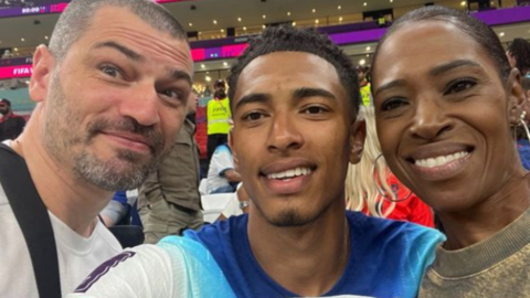 Jude Bellingham with his parents Mark and Denise