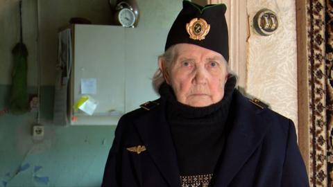 Milda Romanova's home is an old rail station, and at 88 she still loves all things trains.