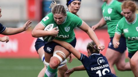 Dorothy Wall charges through for Ireland