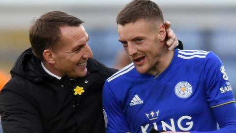 Brendan Rodgers and Jamie Vardy