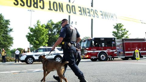 Police at scene of shooting