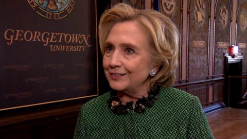 Former US Secretary of State Hillary Clinton was speaking in Washington