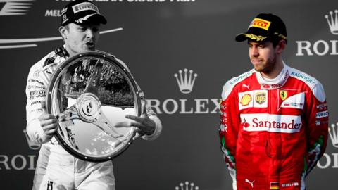 Nico Rosberg and Sebastian Vettel