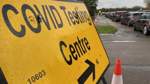 The covid testing centre at Wat Tyler Country Park