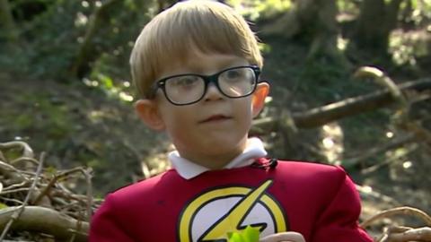 Four-year-old Parker Lawrie is determined to protect wildlife in his local park.
