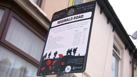 Armistice Day boards in Portsmouth