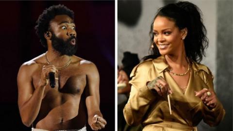 Donald Glover and Rihanna