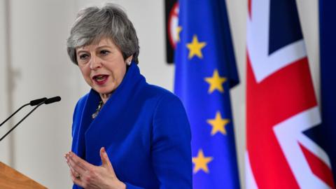 Theresa May speaking in Brussels, 11 Apr 17