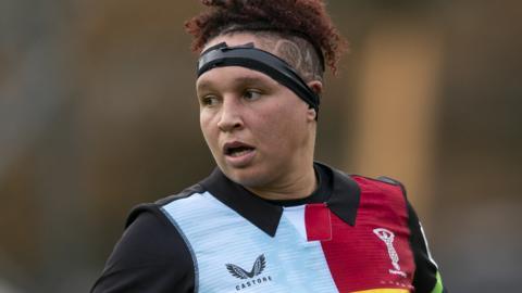 Shaunagh Brown in action for Harlequins Women