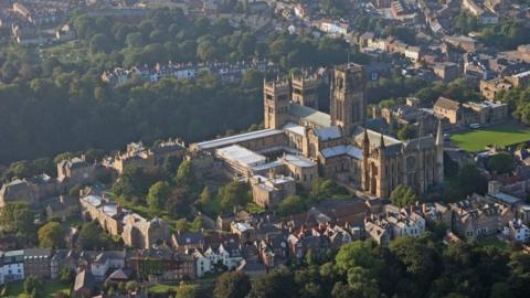 Aerial view of Durham