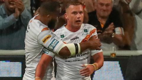 Catalans celebrate try