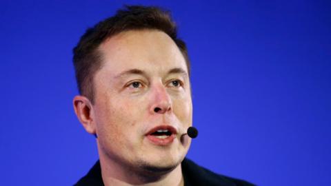 Tesla Motors CEO Elon Musk delivers a conference at the Paris Pantheon Sorbonne University as part of the United Nations Climate Change Conference in Paris; 2 December 2015