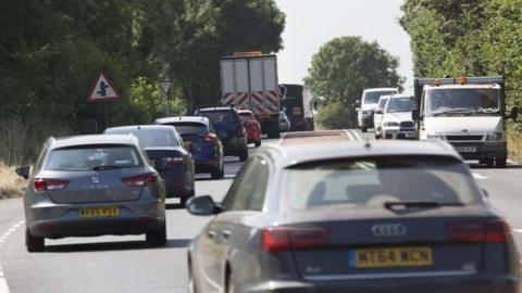Congestion on the A303 in Somerset