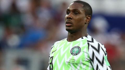 Odion Ighalo in action for Nigeria