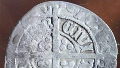 The rare silver coin is known as a Henry VII 'half groat' or two-penny piece