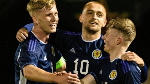 Scotland U21s celebrate