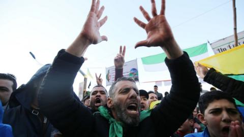 Algerians rally in the northern town of Kherrata marking some of the first Hirak protests on February 16, 2021