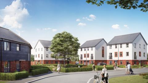 Artists impression of Dicot Valley park houses