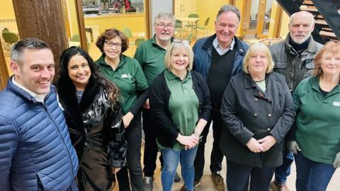 Councillors and food bank volunteers