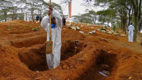 digging graves in Sao Paulo
