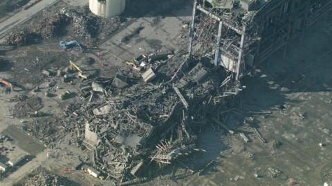 Collapsed building at Didcot Power Station