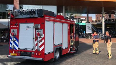 Firefighters on the streets in Barendrecht