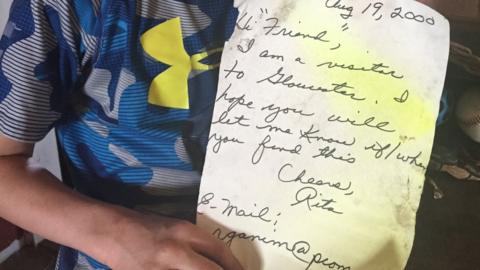 A message in a bottle travelled from Massachusetts to Nova Scotia