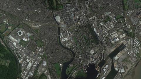 Aerial view of Cardiff