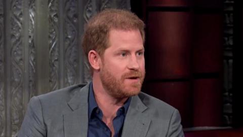 Prince Harry on the Late Show With Stephen Colbert