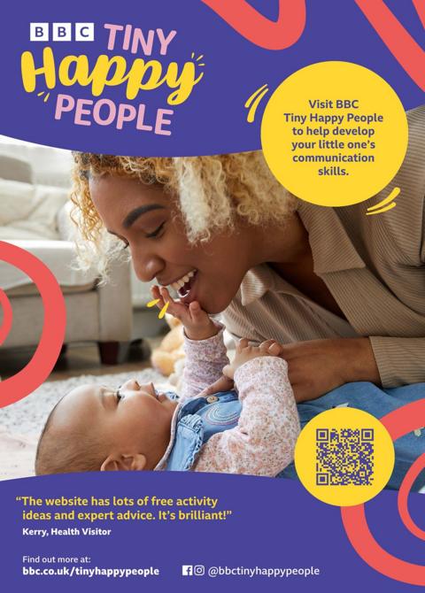 THP health visitor poster - a mum looking at her baby daughter