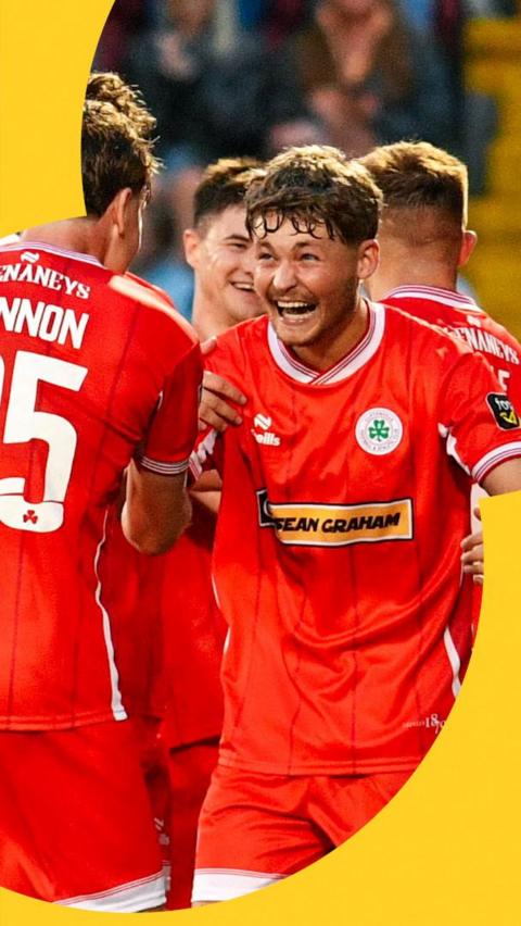 Cliftonville reacting 