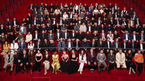 A cropped version of the Oscars class photo 2025