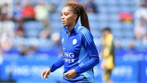 Chantelle Swaby training with Leicester City