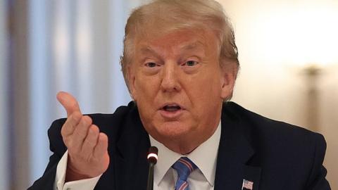 President Donald Trump at White House, 7 Jul 20